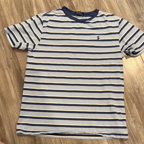 Polo by Ralph Lauren Kids Navy and White Striped Tee - Picture 1 of 2